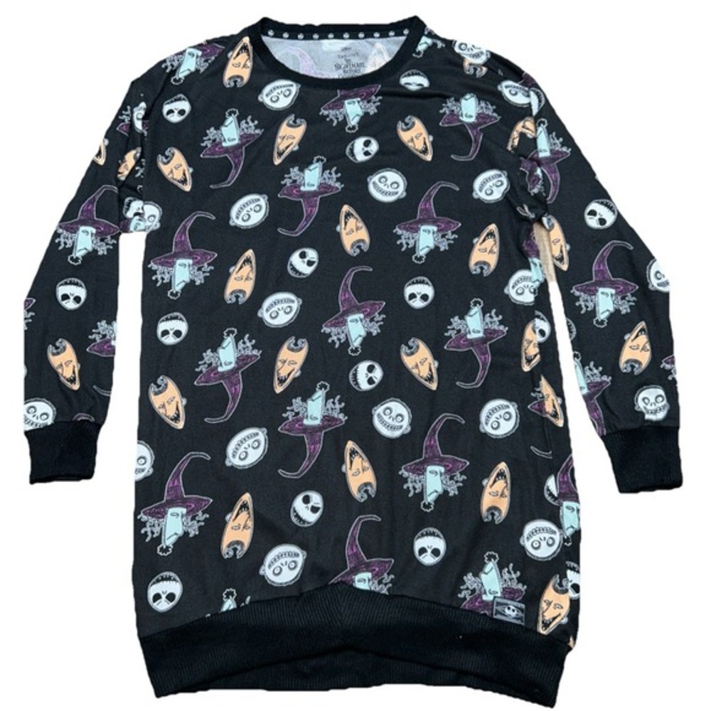 Disney Tim Burton Nightmare Before Christmas Womens Sleep Shirt Pajama, Medium